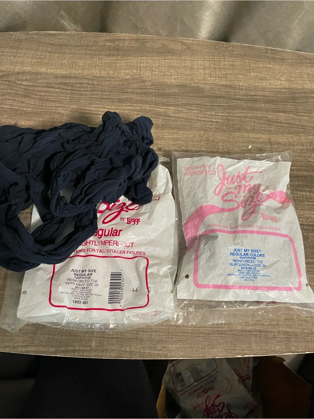 Vintage Just My Size L'eggs Hosiery Lot Size 3X Regular Multi-Pack Mixed Colors